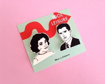 Twin Peaks Pin Set - Dale Cooper - Audrey Horne - Gift For Friends