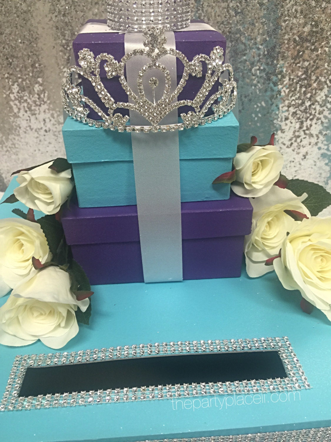 Sweet 16 15 Quince Card Box Rhinestone Tiara Etsy