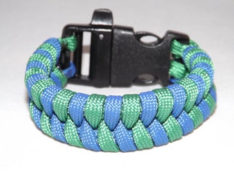Seahawks Fishtail Paracord Bracelet, Seattle Seahawks Bracelet, 12th man gear, paracord bracelet, survival bracelet, outdoor bracelet, gift