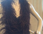 Vintage 1920's Inspired Genuine Feather Boa- Chocolate Brown Vintage 1920's Inspired Genuine Feather Boa- Chocolate Brown