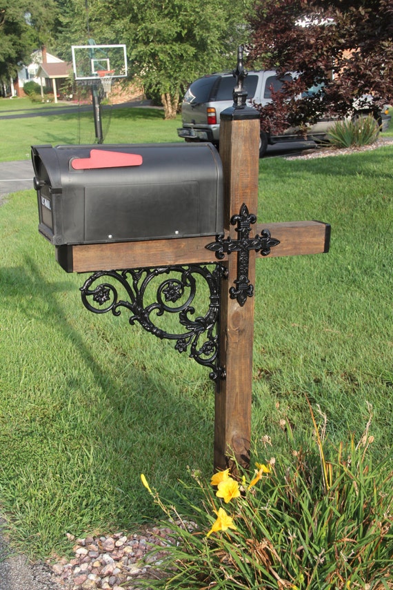 Cross Themed Wrought Iron Mailbox Dress Up Kit Mailbox