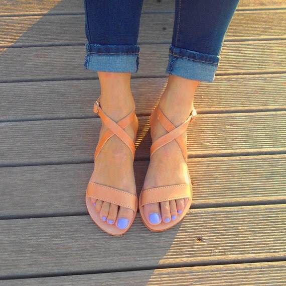 Greek Sandals ''Melissa'' Genuine Leather by GreekGoddeSSandals