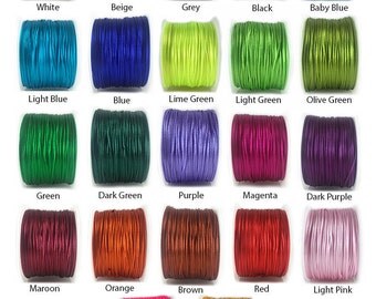 20 yards 1mm Satin Cord Bugtail Nylon Macrame Bracelet Cord