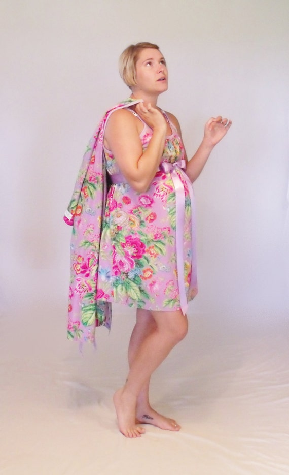 breastfeeding gown and robe set