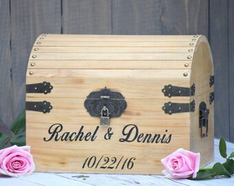 Lockable Card Box - Rustic Wedding Card Box - Rustic Wedding Decor - Advice Box Wishing Well - Shabby Chic Card Box - Wedding Card Box
