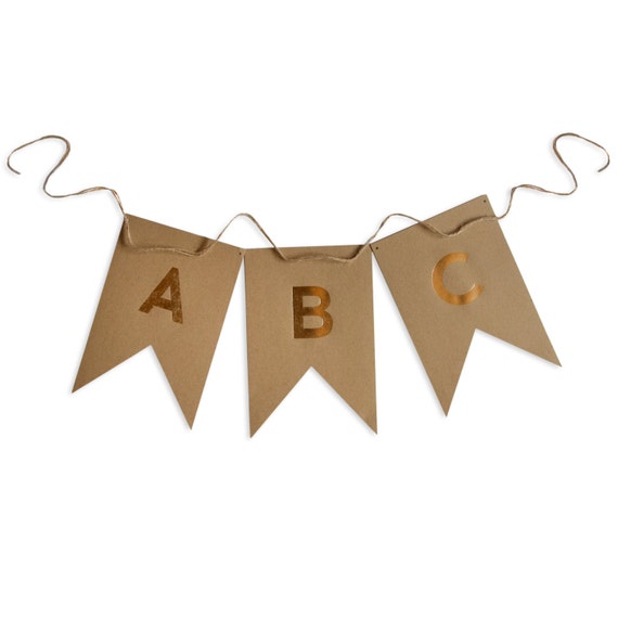 large 46 letter banner garland alphabet pennant by ourvintagebliss