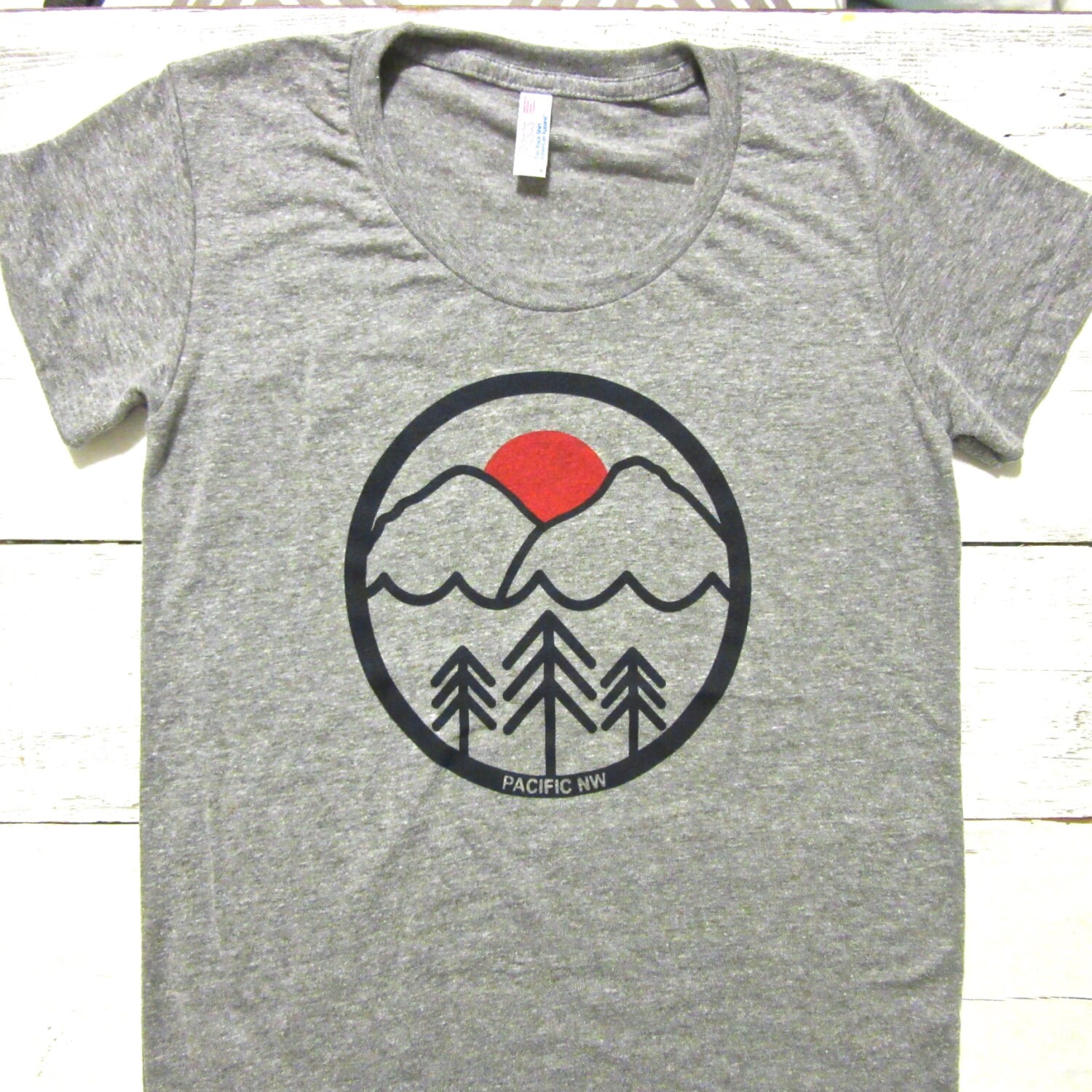 Womens Pac NW T-shirt. American Apparel. Pacific northwest