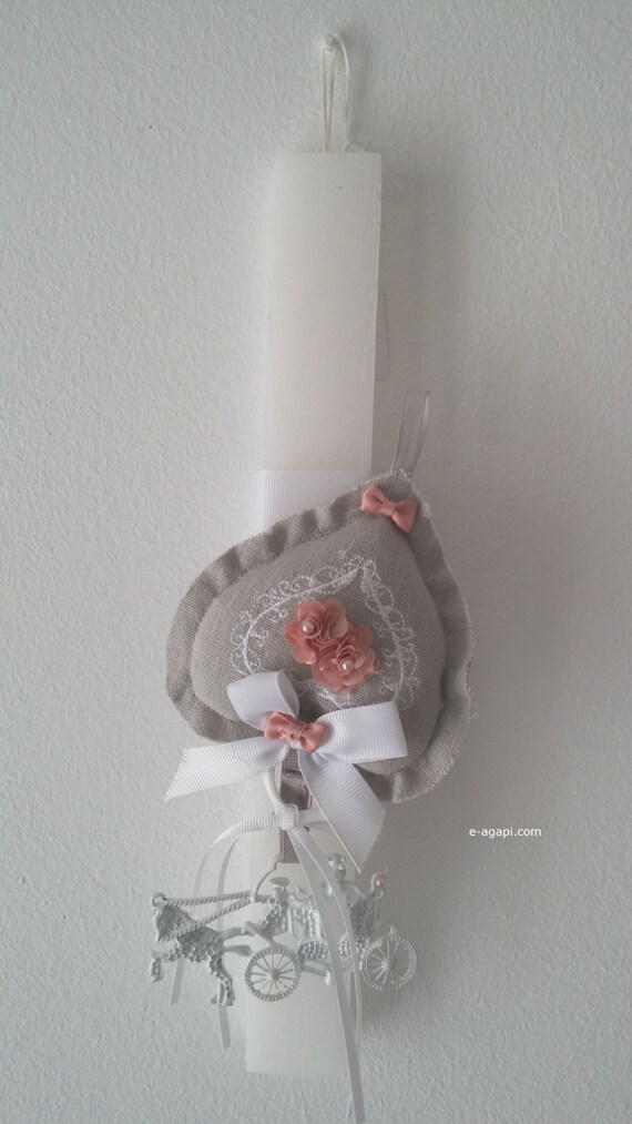 Carriage flat candles greek easter candles Handmade by