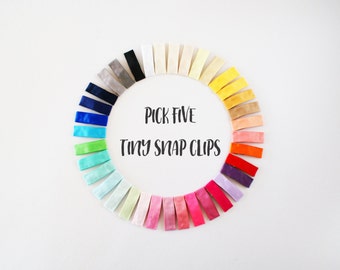 Hair Clip Set, Baby Hair Clips, Baby Bows, Pick Any 5 Baby Snap Clip, Tiny Clips, Small Infant Hair Clips, Pick Five