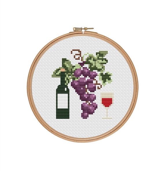 wine-cross-stitch-grape-cross-stitch-fruit-cross-stitch