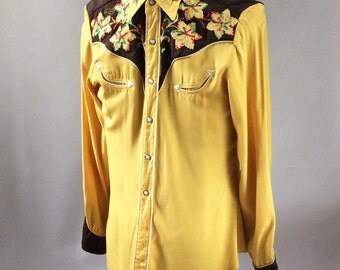 Pull Vintage Charles Sportswear Années 50 - Gabardine Coton, Boutons Obliques, Taille XS/Sm, Couleur Orange Foncé