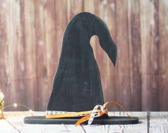 witch hat shelf sitter primitive halloween decor rustic reclaimed wood rustic halloween - Rustic Halloween Decorations witch hat shelf sitter primitive halloween decor rustic reclaimed wood rustic halloween - Rustic Halloween Decorations