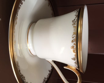 Three LENOX CHINA ECLIPSE Series Footed Cups and Saucers