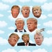 Donald Trump Expressions Sticker Pack 8 ct 2 x 3"