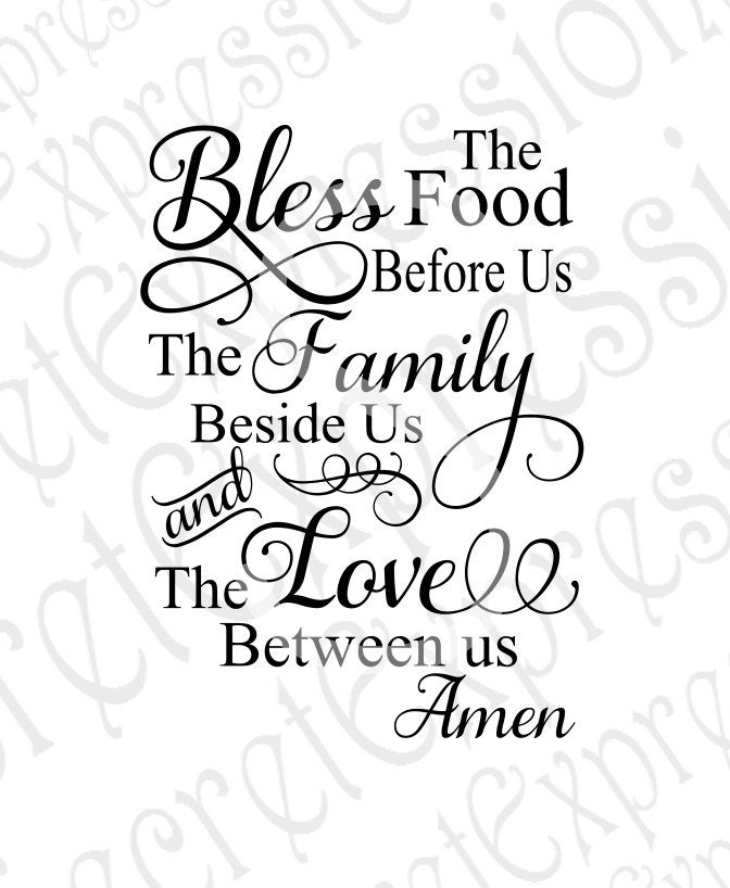 Download Bless the Food Before Us svg family svg family sign svg