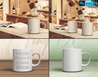 White Coffee Mug 11M1S3 Studio Scenes Red by TanyDiDesignStudio