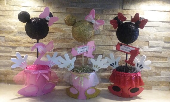 Minnie Mouse Centerpieces by mariscraftingparty on Etsy