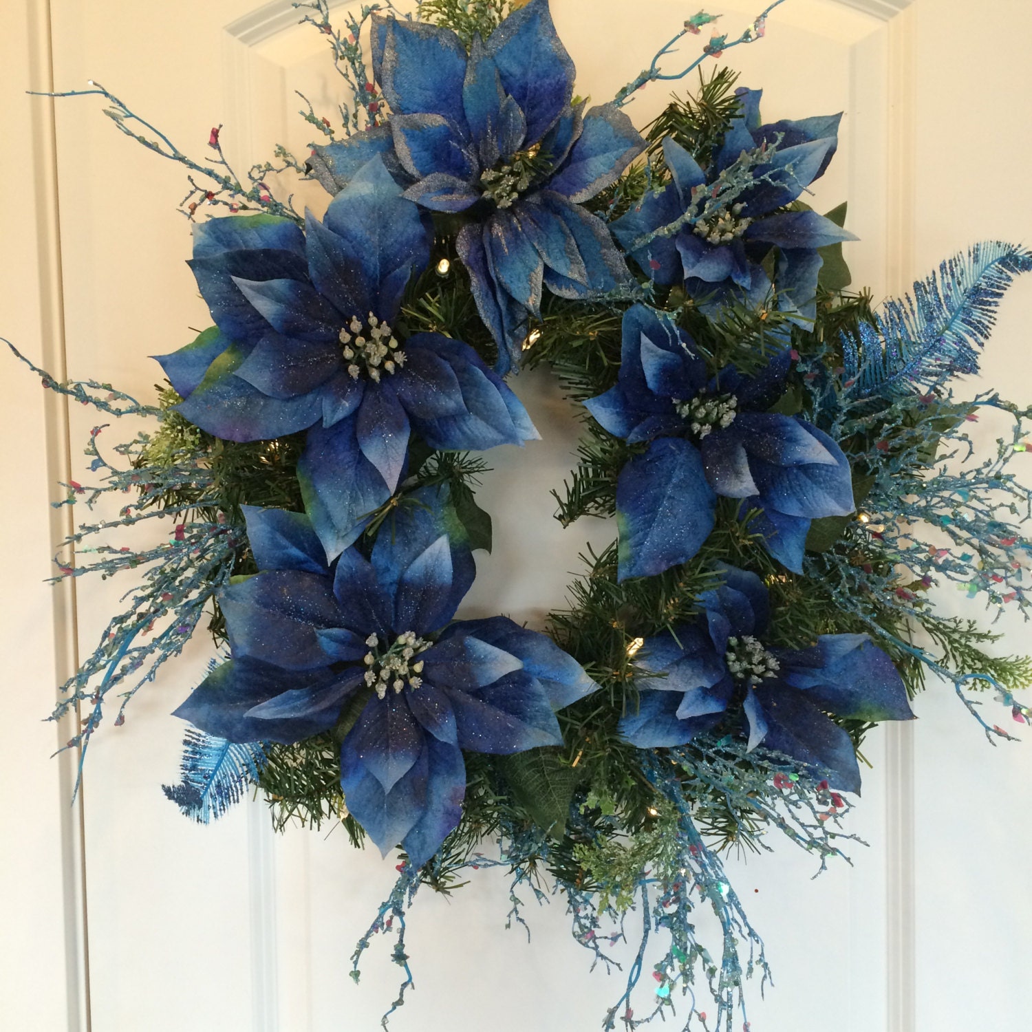 sale poinsettia christmas wreath lighted by sale poinsettia christmas wreath lighted by