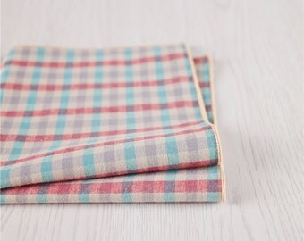 wedding plaid pocket square.multicolor cotton handkerchief.simple beautiful hankies.mens cheap hanky.groomsmen hanky for wedding party+ps18