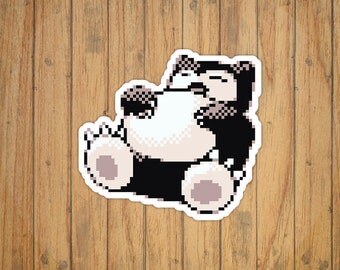 8-Bit Snorlax Pokemon Decal/Sticker
