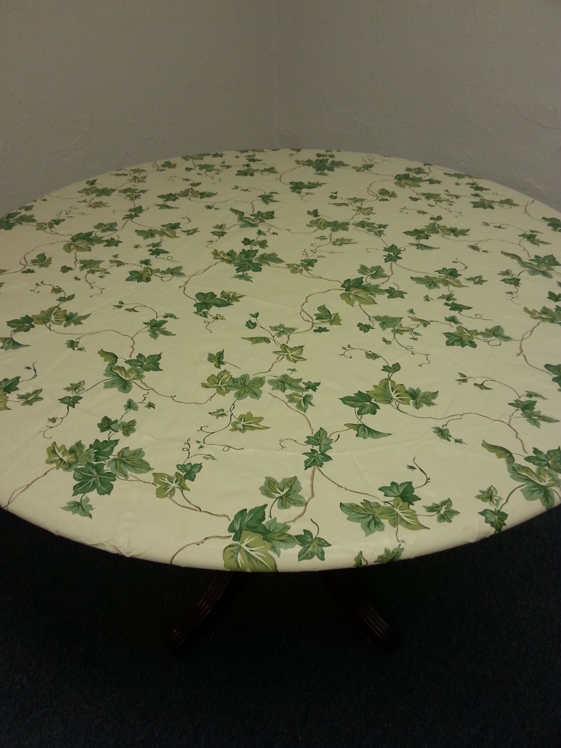 Fitted table cover Vinyl Fitted tablecloth by CustomNightLightsLED