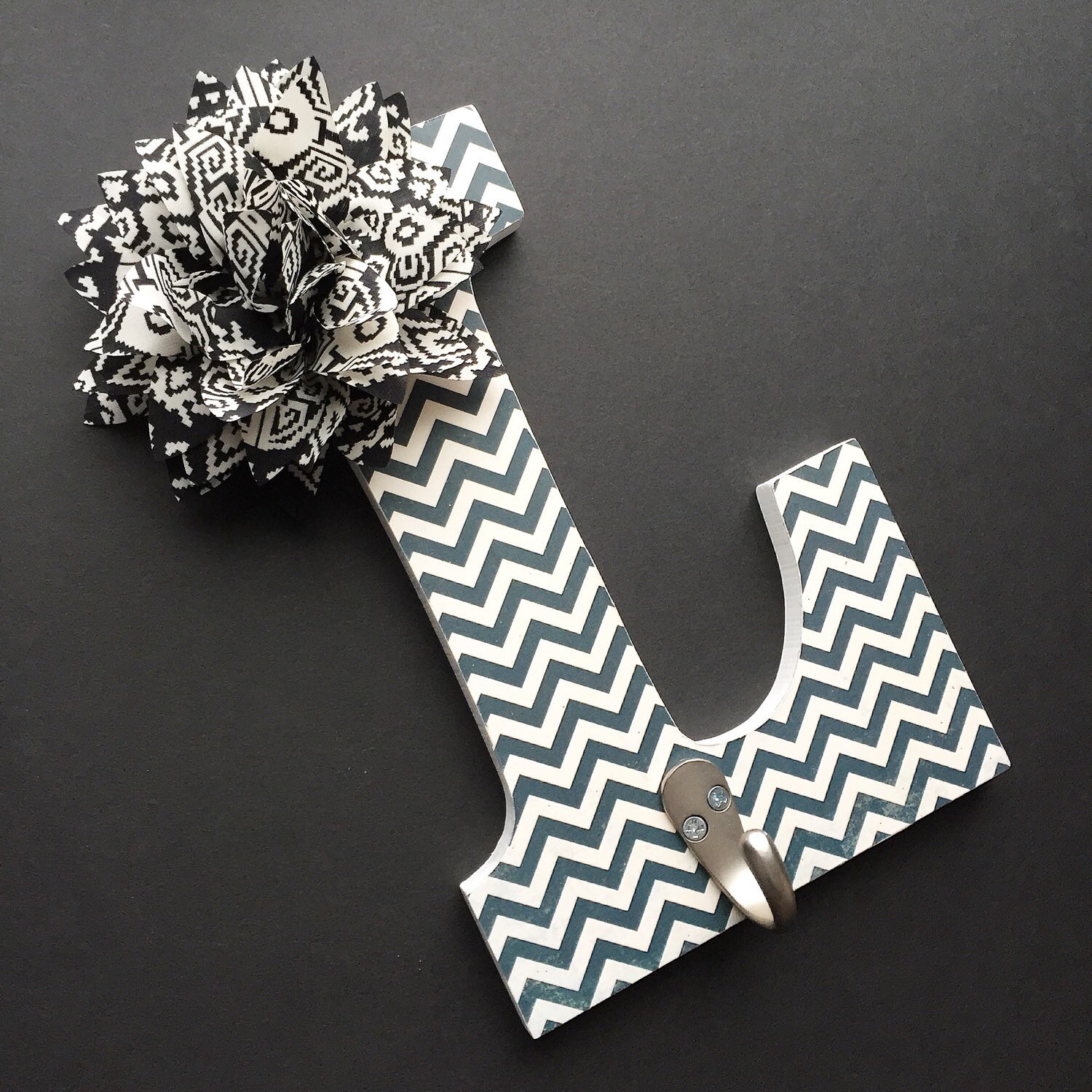 Wall Hook Hanging Letter with Hook Letter by ThePurpleGoat on Etsy