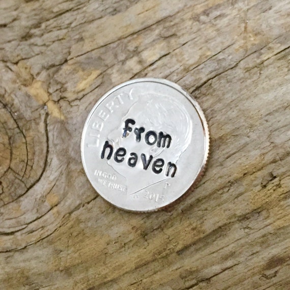 Dimes From Heaven Hand Stamped Memorial Gift Custom