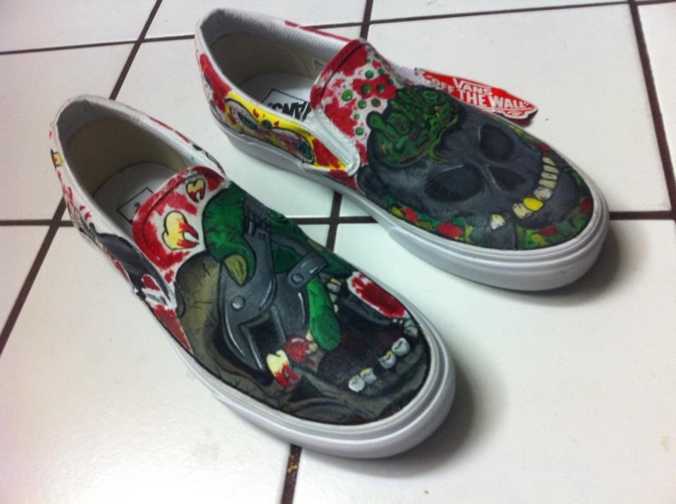custom air brush shoes