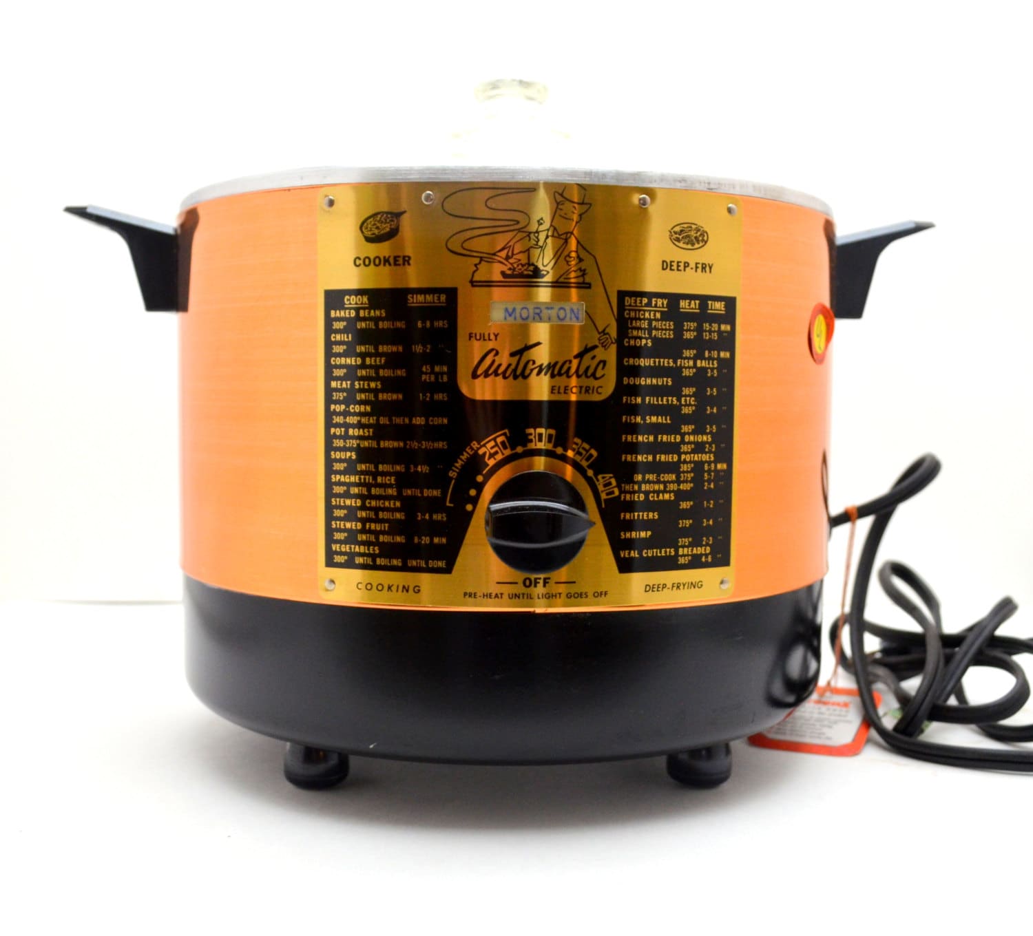 Vintage Morton's Electric Cooker and Deep Fryer Copper