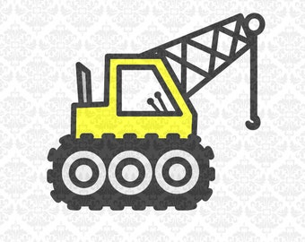Tractor Crane Kids Farmer Newborn Construction SVG STUDIO Ai EPS Scalable Vector Instant Download Commercial Use Cricut Silhouette