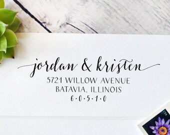 Self Inking Return Address Stamp - Wedding Return Address - Self Inking Stamp - Custom Address Stamp - Address Stamp - Return to Stamp - 100