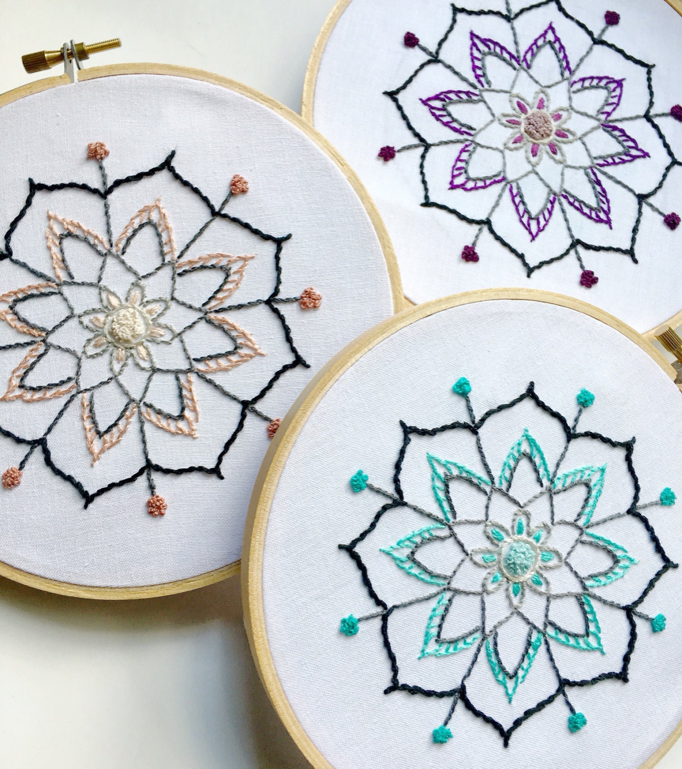 Embroidered mandala made to order Embroidered mandala made to order