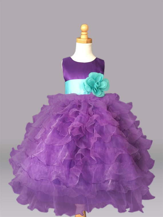 Flower Girl Bridesmaids Elegant Purple by LittleGirlsWardrobe