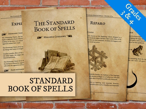 PRINTABLE Book of Spells Standard Book of Spells Grades 3