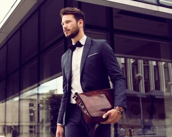 Mens Brown Leather Messenger bag,Shoulder Bag,Leather Messenger,Messenger for men,Messenger for women,Leather shoulder bag-The Stranger