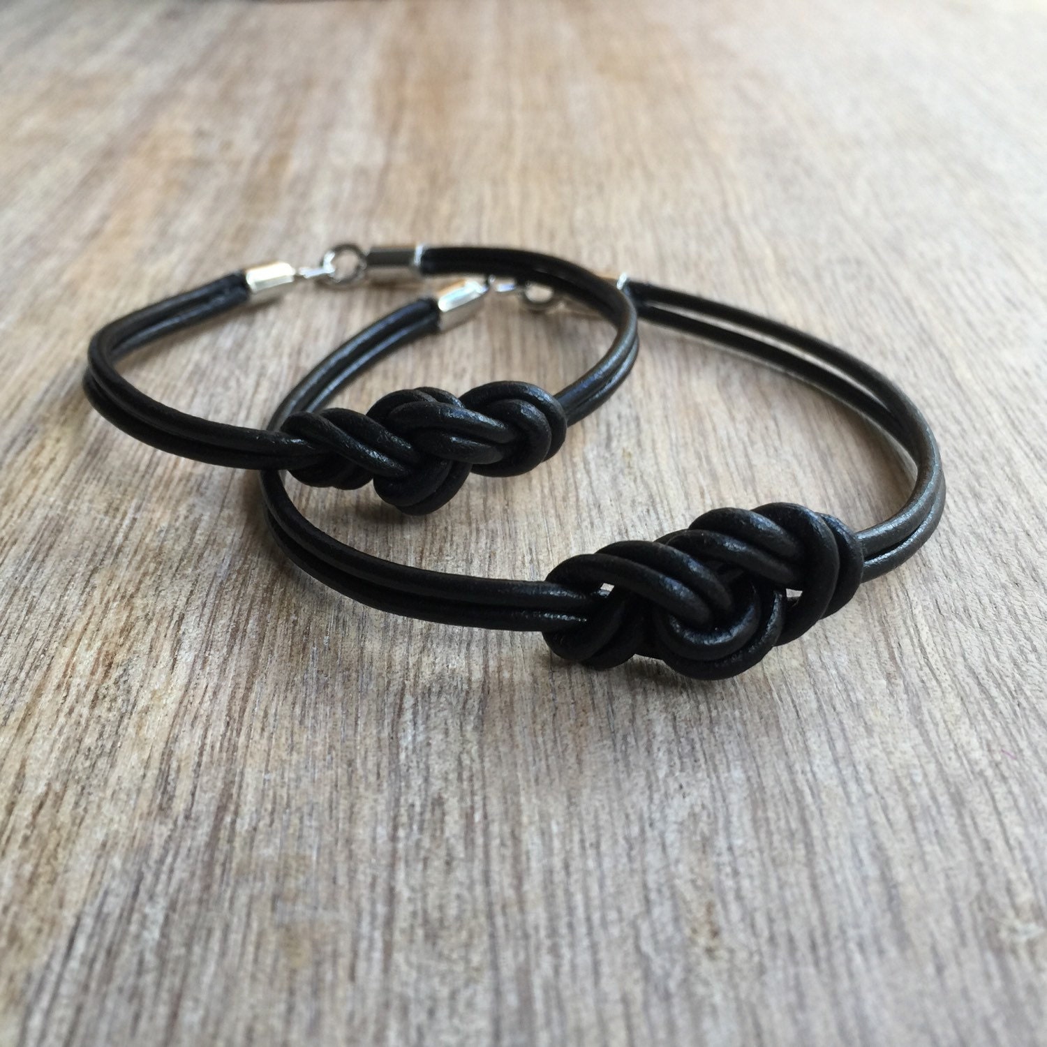 Couples Leather Bracelets His and her Bracelet by Fanfarria