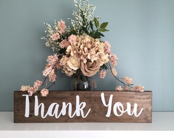 Rustic Wedding Thank You Sign Ready To Ship / Wood Sign Rustic Wedding Decor / Just Married Thank You Sign Country Wedding Photo Prop
