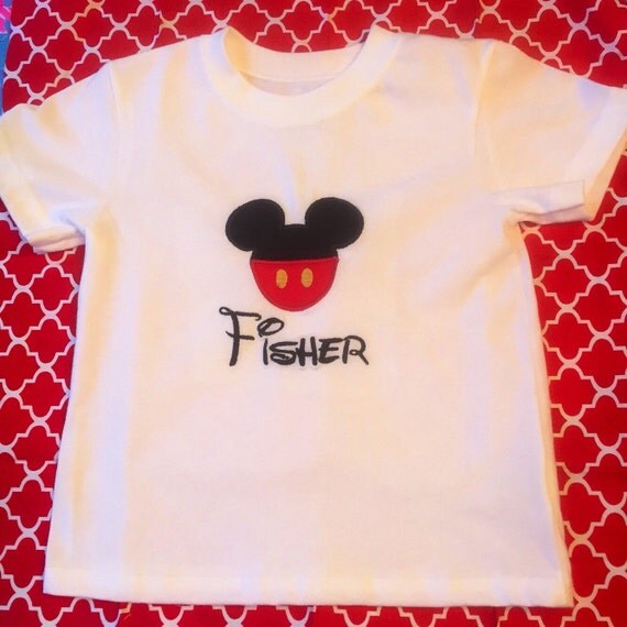 Items similar to Boys Disney Mickey Mouse head applique shirt! Baby