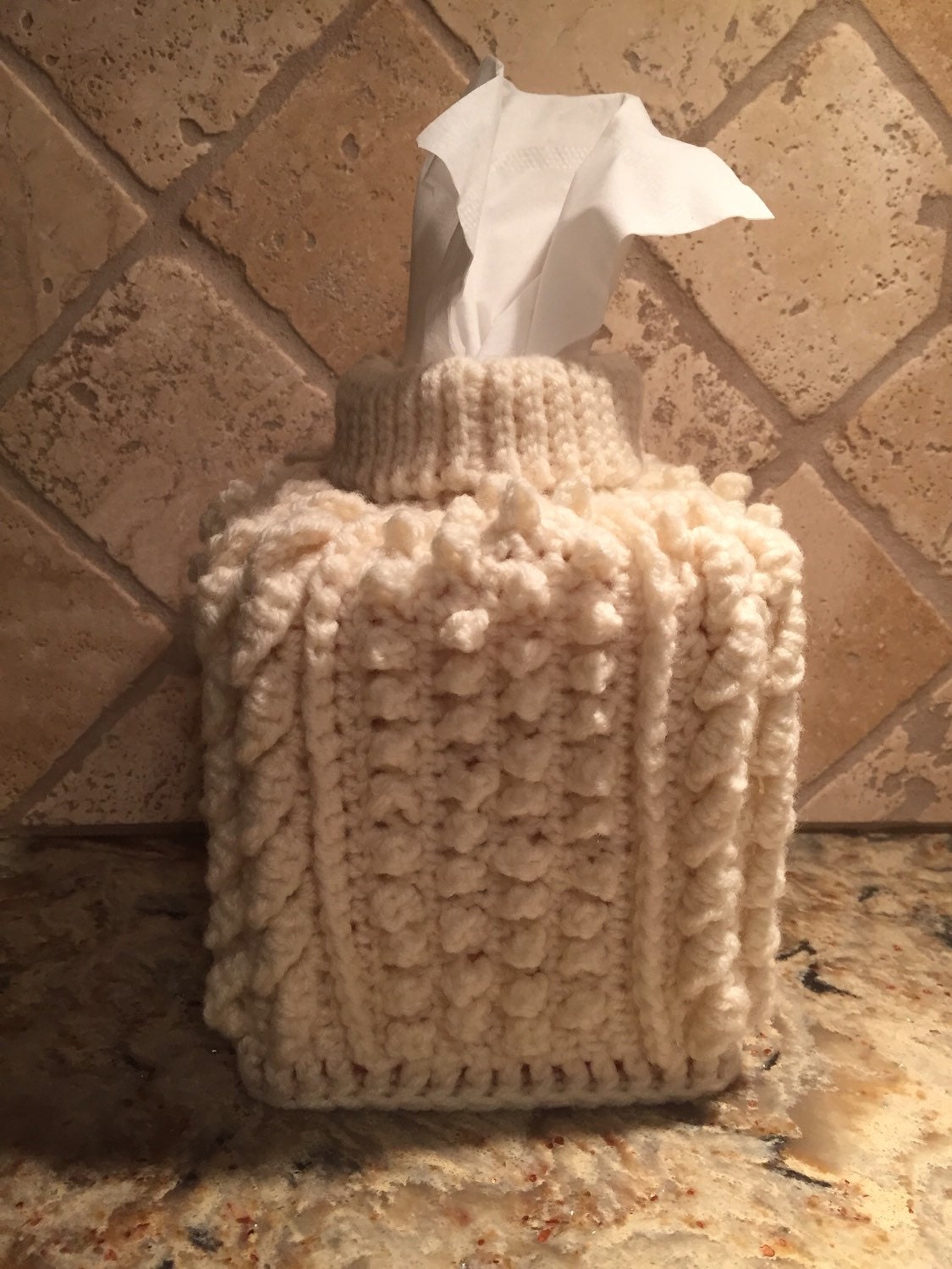 Knitted Tissue Box Cover