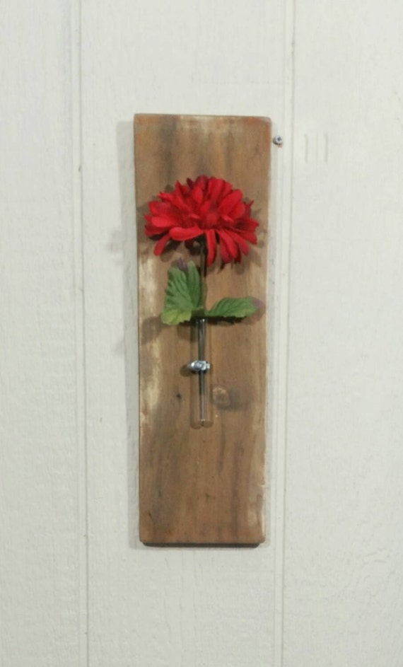 Rustic Wall Mounted Flower Holder