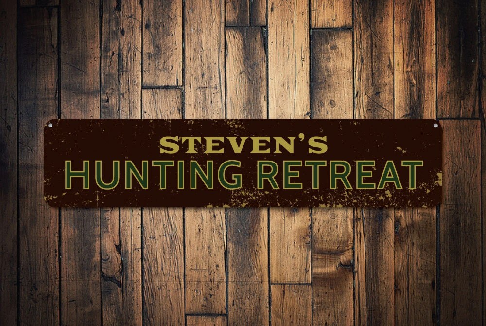 Hunting Retreat Sign Personalized Lodge Name Sign Custom