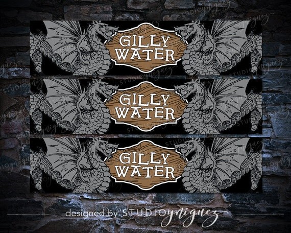 harry potter gilly water printable water bottle labels madame