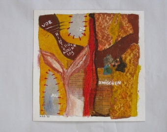 Art / art / collage on paper - original - painting on paper, abstract art