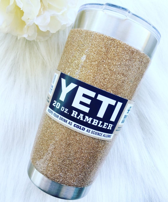 Rose Gold Glitter Yeti / Glitter Yeti / YETI by TheSouthernGypsyy