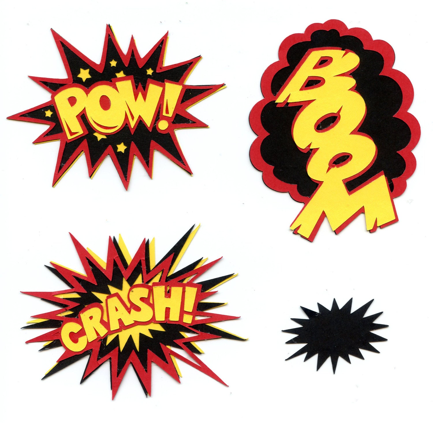 Wonder Woman/ Superhero Sound Effects Scrapbook Die-Cut