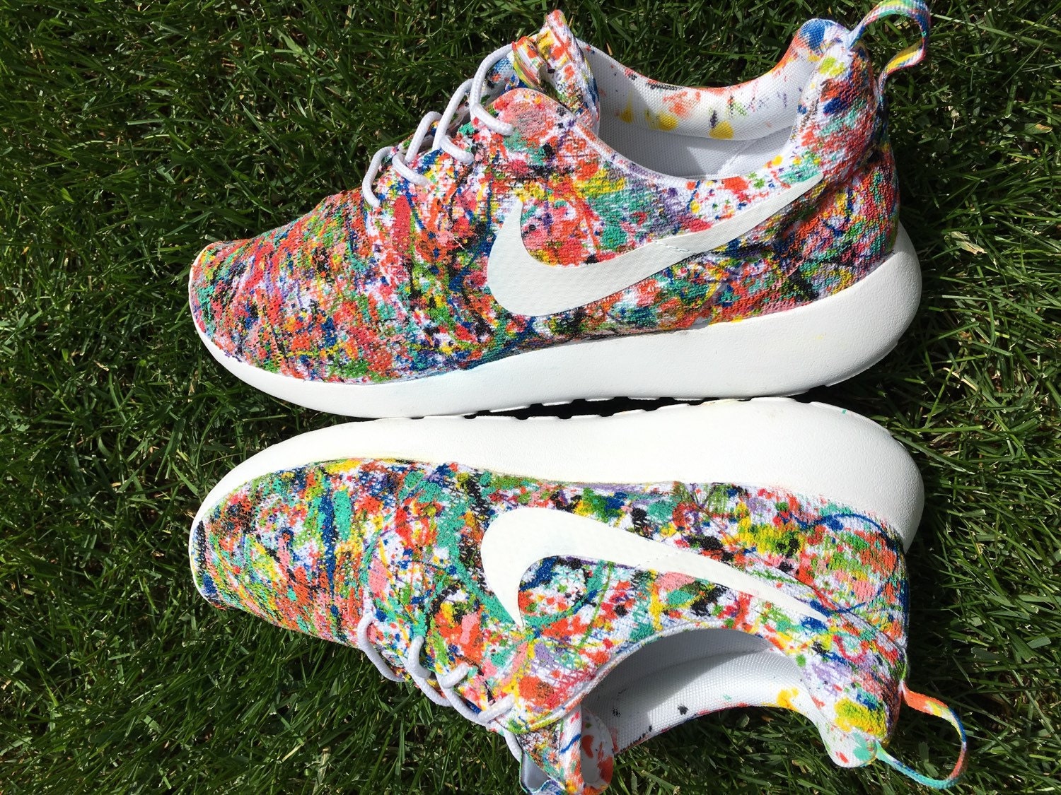 Nike Roshe Run Paint Splatter by QSCustoms on Etsy