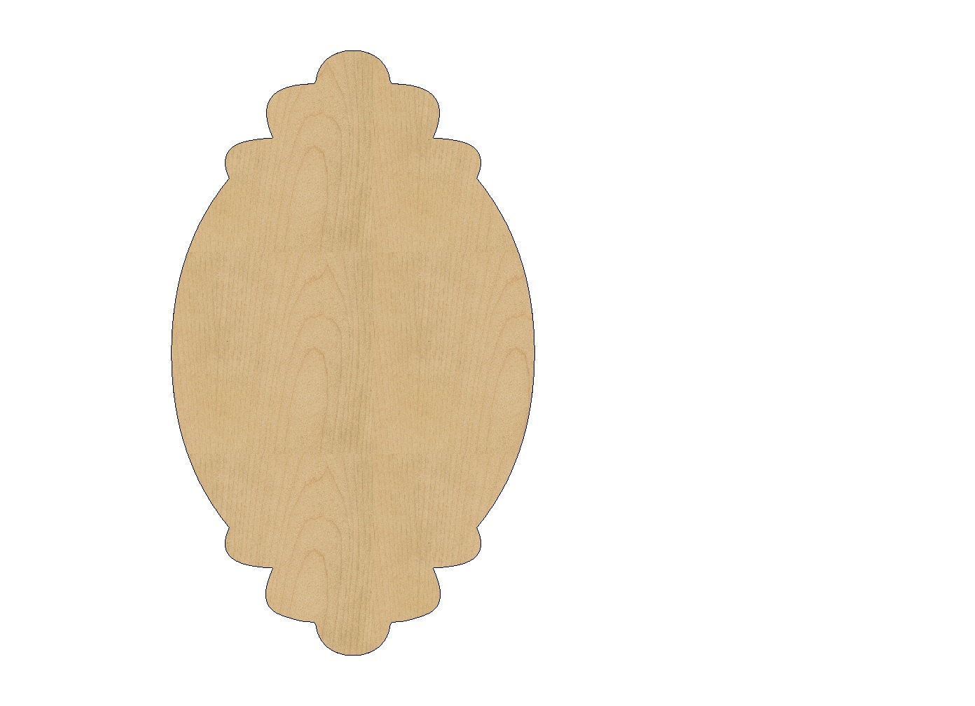 Oval Frame Cutout Shape Laser Cut Unfinished Wood Shapes