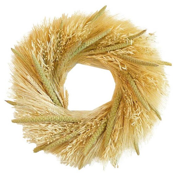 Dried Wheat Wreaths Fall Harvest by PicknDaisies on Etsy