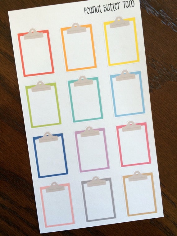 Rainbow Clipboards Planner Stickers Functional Planner