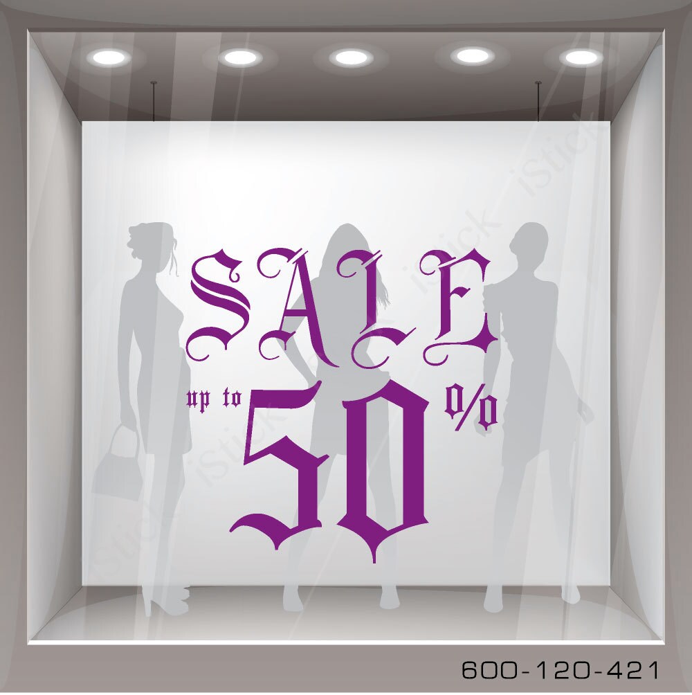 ShopWindow Sticker Sale Season Decor Show Case